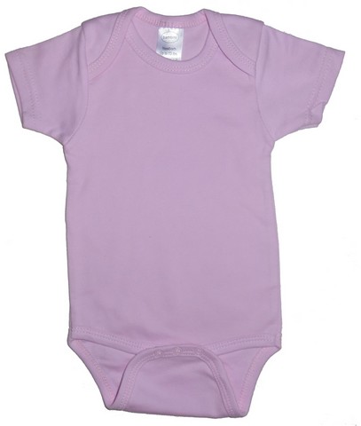 Picture of Bambini 0030B NB One Piece Pink Interlock- New Born