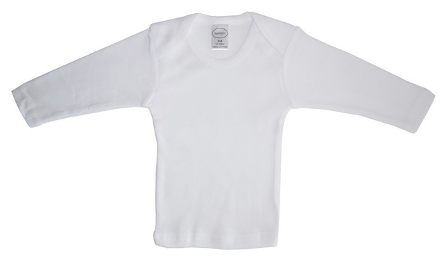 050B M Rib Knit Black Long Sleeve Lap T-Shirt- Medium - Pack of 3