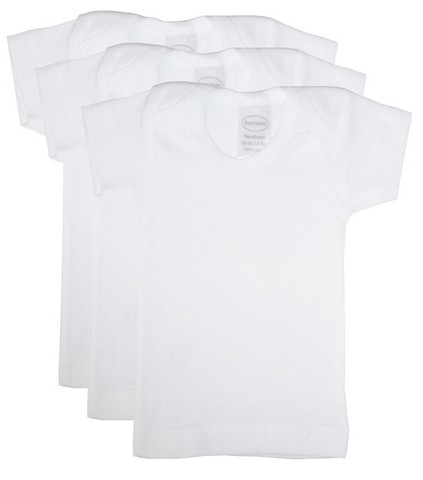Picture of Bambini 055 M White Short Sleeve Lap Shirt- Medium