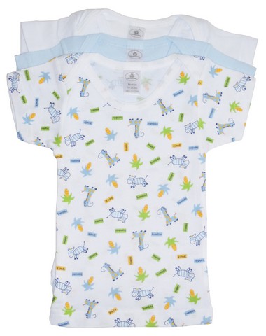 Picture of Bambini 058 M Boys Rib Knit Pastel Variety Short Sleeve T-Shirt- Medium