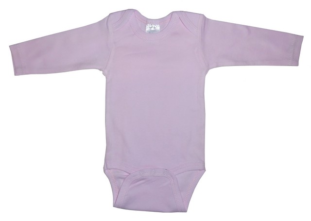 101B M Pastel Pink Long Sleeve One Piece- Medium