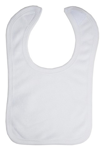 Picture of Bambini 1024W 2- Ply Terry Bib White with White Trim