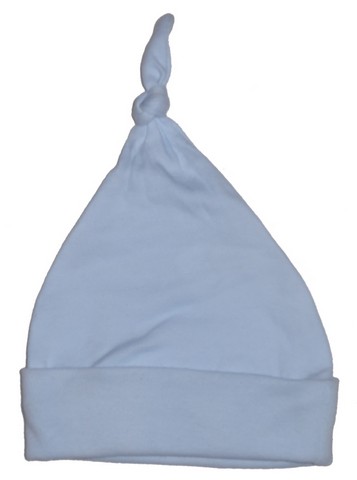 Picture of Bambini 1100 BLUE Blue Pastel Interlock Knotted Baby Cap