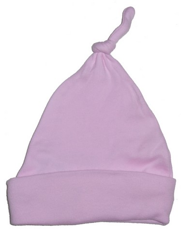 Picture of Bambini 1100 PINK Pink Pastel Interlock Knotted Baby Cap