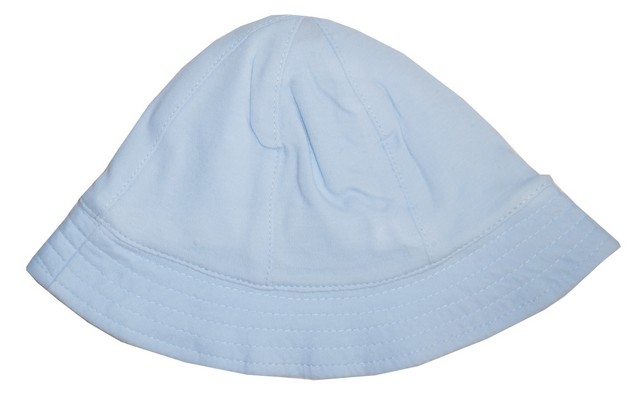 Picture of Bambini 1140 BLUE 0-6M Pastel Blue Interlock Infant Sun Hat&#44; 0-6 Months