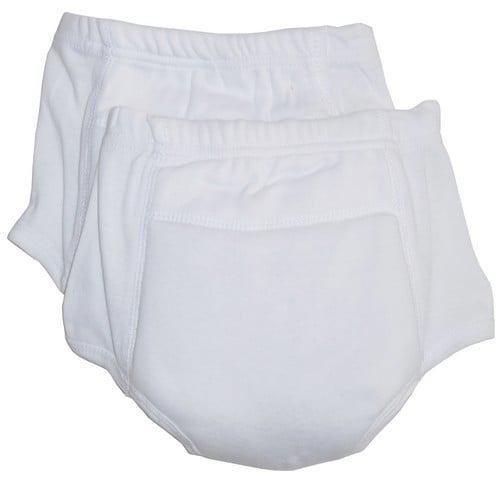 Picture of Bambini 210-4 Rib Knit White Training Pants&#44; Size 4 Tallarent
