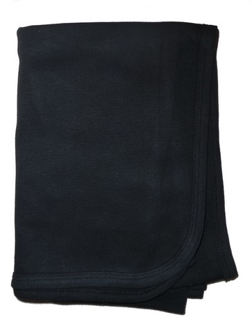 Picture of Bambini 3200BL Black Interlock Receiving Blanket