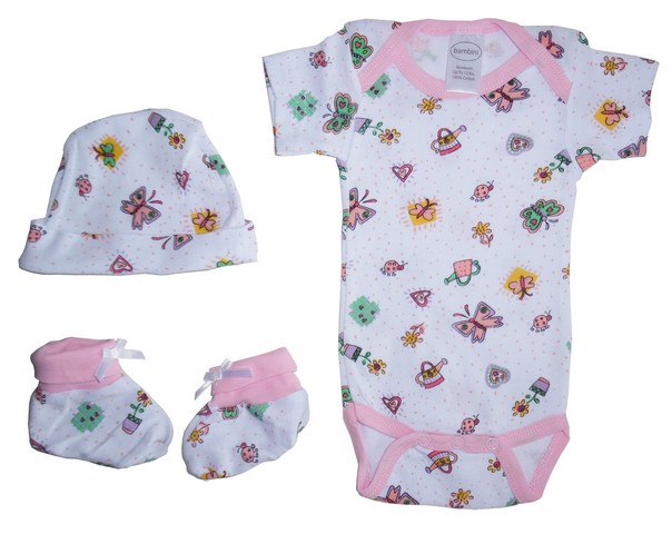 501 Girls New Born 3 Piece Gift Set