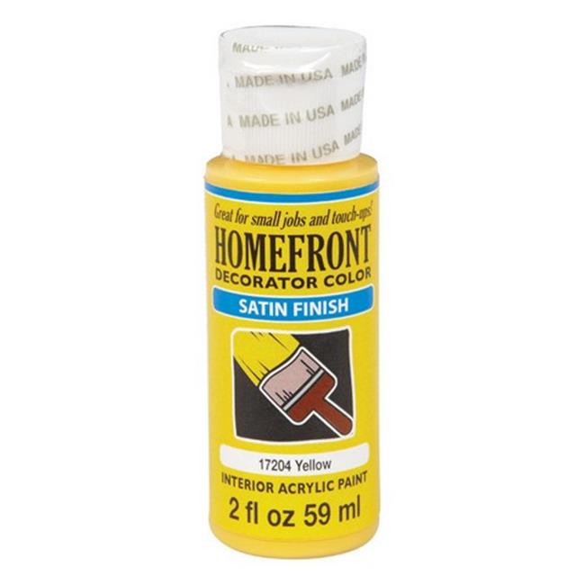 Homefront 17204N 2 oz Decoratior Interior Satin Acrylic Paint in Yellow Satin...