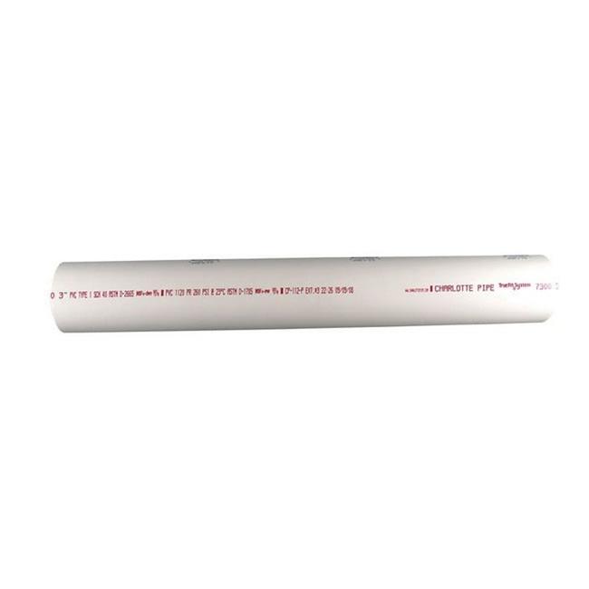 Charlotte Pipe PVC 07112 0200 1.05 x 2 in. Solid Pipe