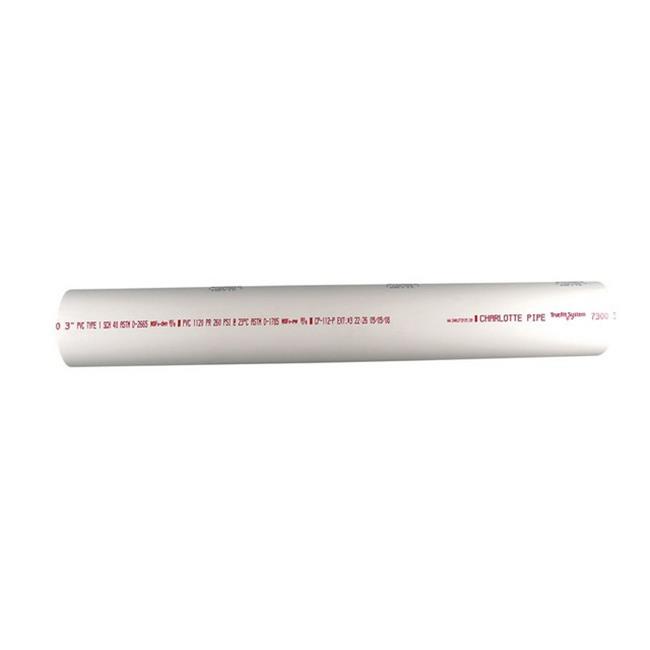Charlotte Pipe PVC 04010 0200 1 in. x 2 ft. Solid Pipe