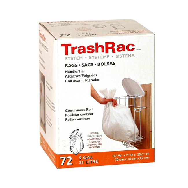 Sunbeam Trashrac 87072 5 gal Trash Bags