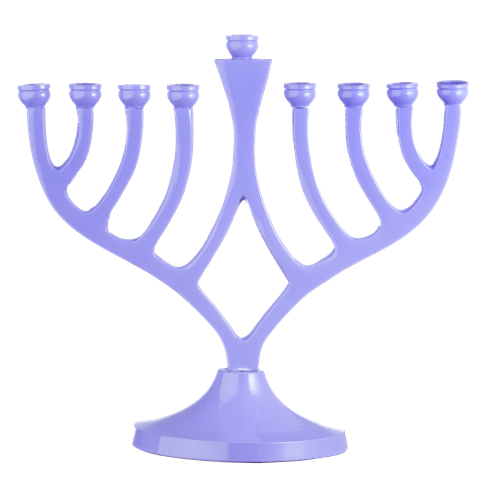 Picture of Nua Collection 59034 Menorah Classic Candle  Purple - 7 in.