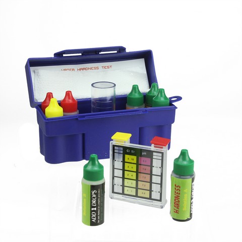 6-Way Test Kit with Testing Block & Case for Swimming Pools & Spas