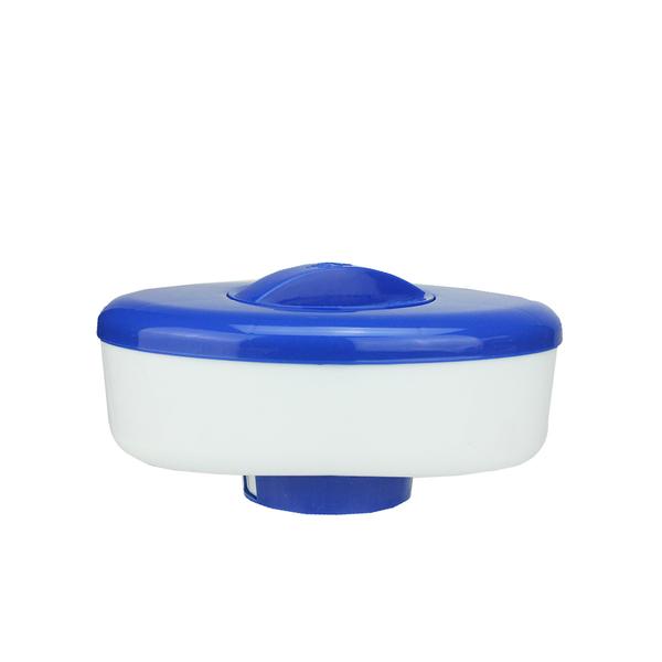 Classic Oval Blue & White Floating Swimming Pool Chlorine Dispenser- 9 in.