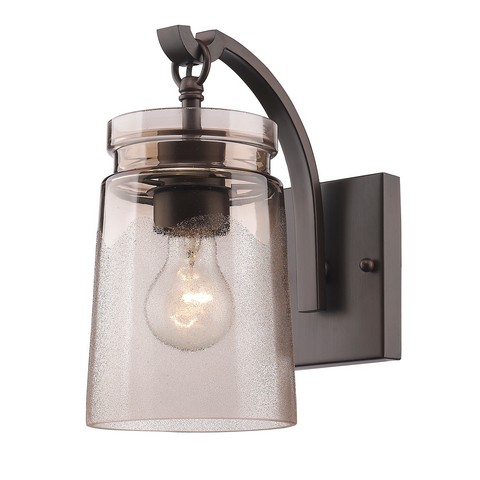 Picture of Golden Lighting 1405-1W RBZ-AG Travers 1 Light Wall Sconce in Rubbed Bronze
