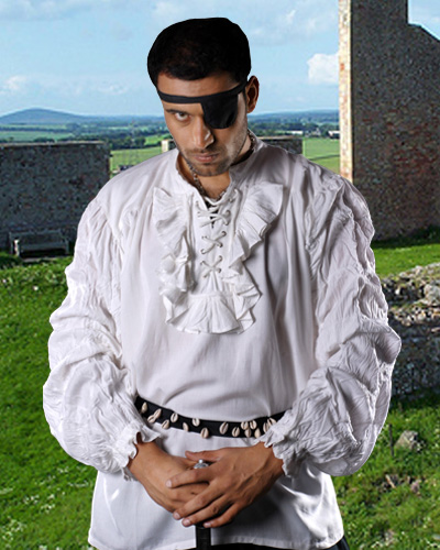 C1013 Buccaneer Shirt- White - Small & Medium