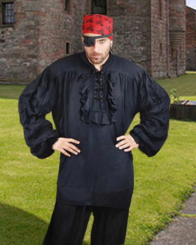 C1013 Buccaneer Shirt- Black - Small & Medium