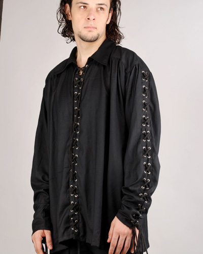 C1070 Bully Hayes Shirt, Black - Small & Medium