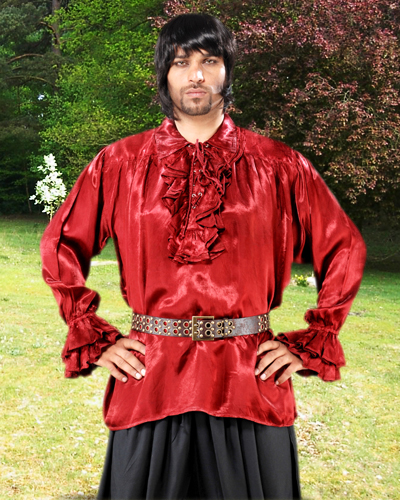C1035 Campbell Renaissance Shirt- Red - Extra Large