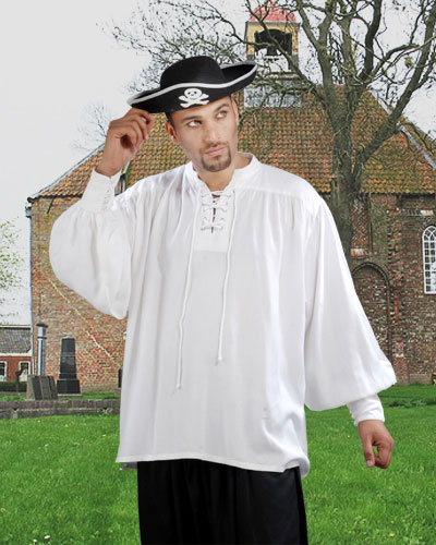 C1099 Capn Quincy Shirt- White - Small & Medium