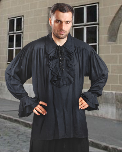 C1006 Captain Charles Vane Shirt, Black - Small & Medium