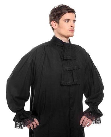 C1086 Colonial Shirt- Black - Extra Large