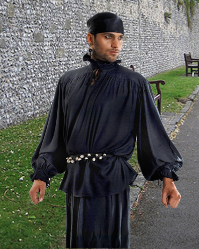 C1005 David Herriot Shirt- Black - Small & Medium