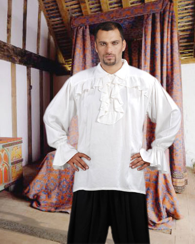 C1108 Francis Drake Pirate Shirt- White - 2XL