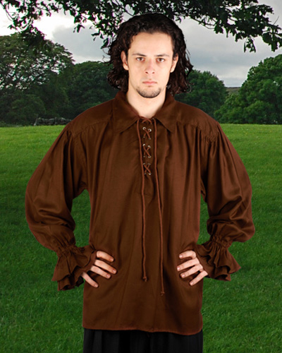 C1007 John Cook Renaissance Shirt- Chocolate - Small & Medium