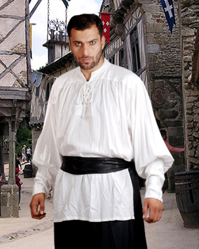 C1004 John Coxon Renaissance Shirt, White - Large