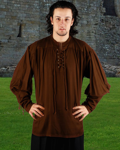 C1004 John Coxon Renaissance Shirt- Chocolate - Large