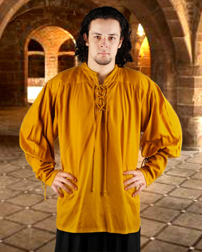 C1004 John Coxon Renaissance Shirt- Gold - Large