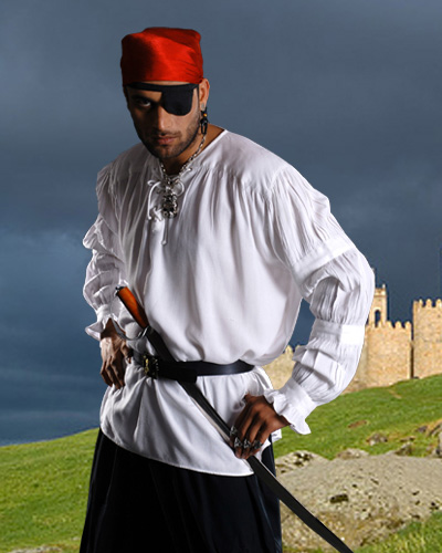 C1009 Redbeard Shirt, White - Large