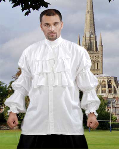 C1076 Seinfeld Puffy Shirt- White - Small & Medium