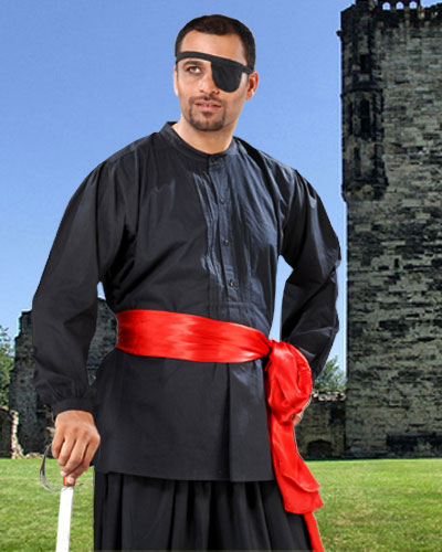 C1100 Warriors Medieval Shirt- Black - Small & Medium