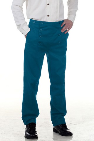 C1403 Architect Mens Hundred Percent Cotton Pants- Blue - Small