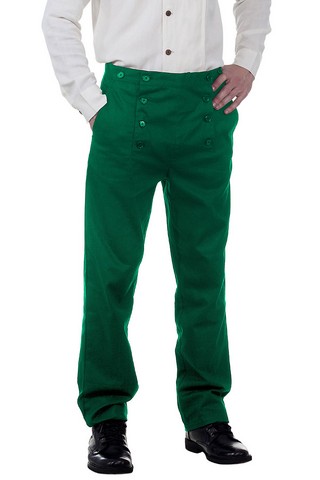 C1403 Architect Mens Hundred Percent Cotton Pants- Green - Medium