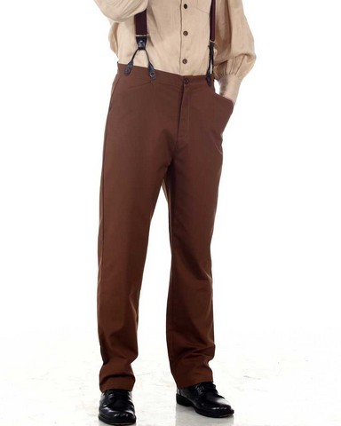 C1345 Classic Steampunk Pants- Brown - Large