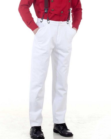 C1330 Steampunk Classic Pants - White - Small