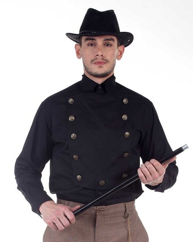 C1291 Black Airship Shirt- Extra Large