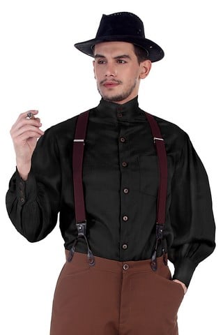 C1292 Seigneur Shirt- Black - Extra Large