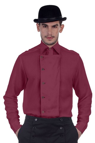 C1293 Ulysses Side-Button Shirt- Pink - 3XL