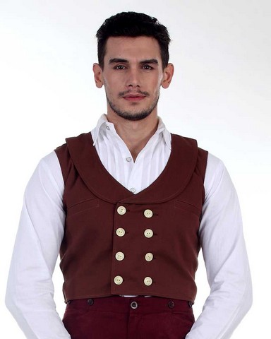 C1285 Double-Breasted Engineer Vest- Large