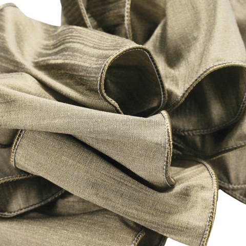 730087 4 in. Wired Edge Taj Ribbon - 10 Yards, Platinum - No. 100