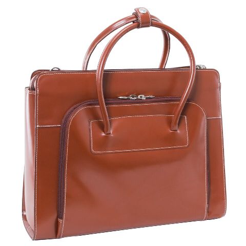Lake Forest Leather Womens Case with Removable Sleeve - Brown