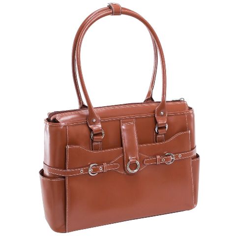 Picture of McKlein 96564 15.6 in. Willow Springs Leather Ladies Briefcase- Brown - 16.5 x 5.25 x 11.5 in.