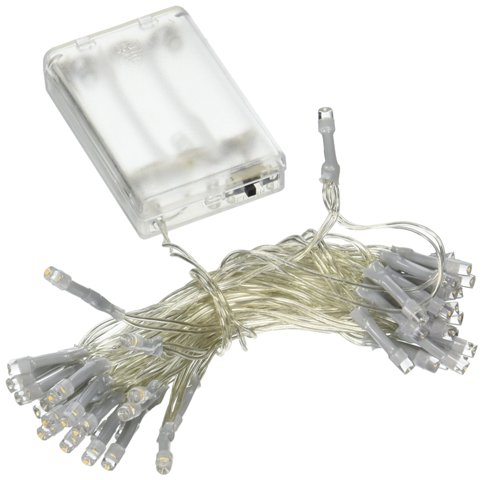Battery Operated 50 LED String Light - Warm White