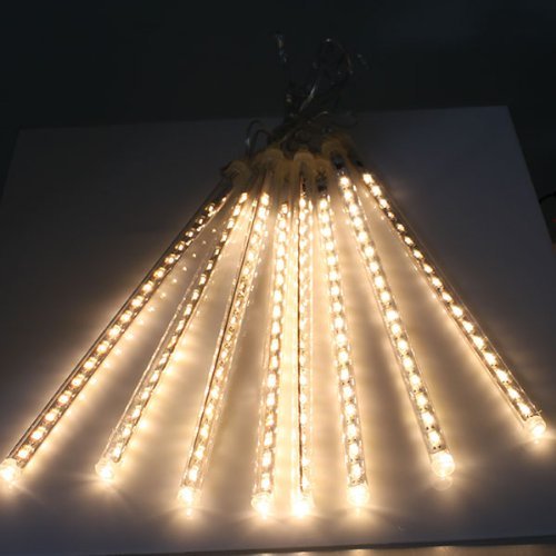8 Tubes - 50 cm Snowfall Meteor LED Light- Warm White
