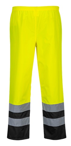 S486 2XL Hi-Visibility 2-Tone Traffic Trouser, Yellow & Black - Regular